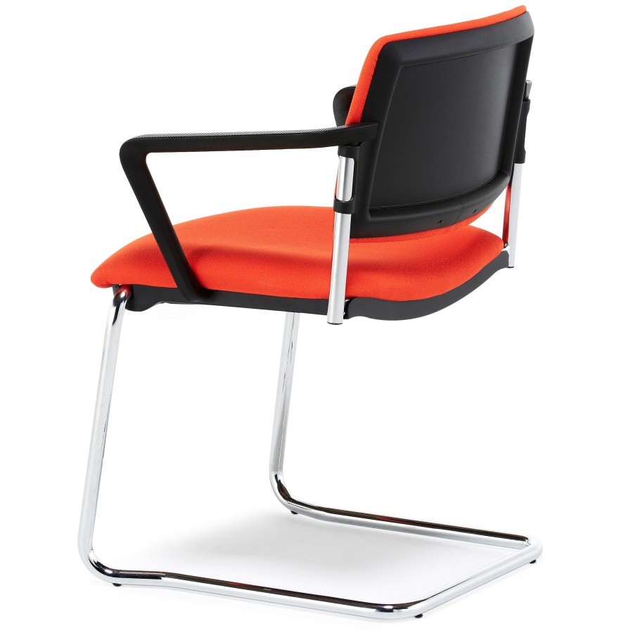 Morello Upholstered Chrome Cantilever Chair